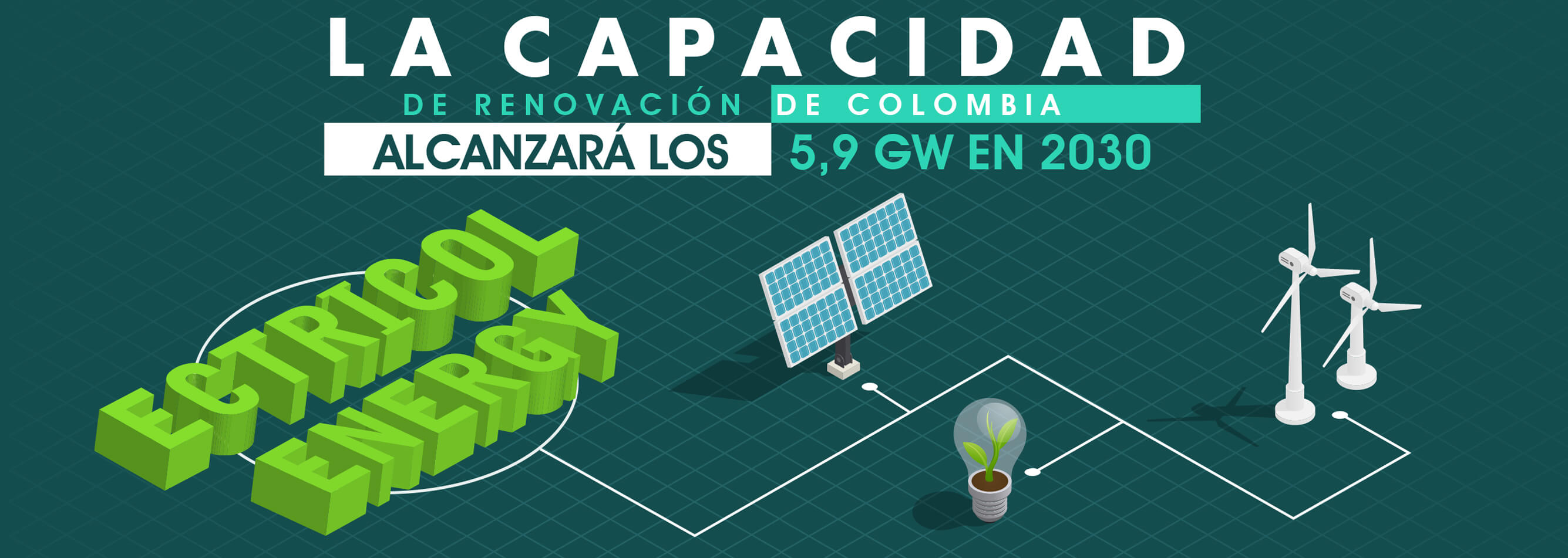 La capacidad de renovación de Colombia alcanzará los 5,9 GW en 2030