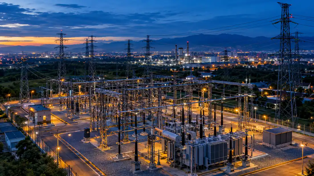 Subestación eléctrica en Colombia con demanda de energía en récord en 2026